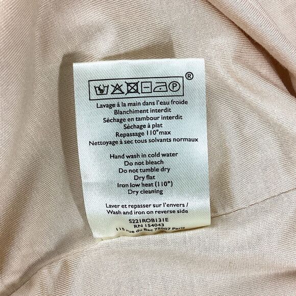 SEZANE Cassey Mini Dress Size XS Cotton Crochet Fancy Knit Button Front Cream - Picture 15 of 15